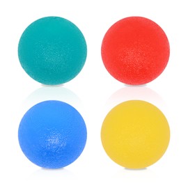 BUXIMN 4pcs Stress Balls for Adults, Hand Strengthening Devices, Hand Exerciser Stress Ball, Hand Therapy Balls Resistance 33/44/55/66 Lbs, Finger Exerciser Forearm Wrist Relax Training