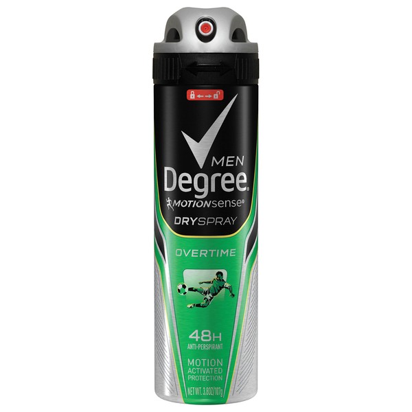 Degree Men MotionSense Antiperspirant Deodorant Dry Spray, Overtime 3.8 oz