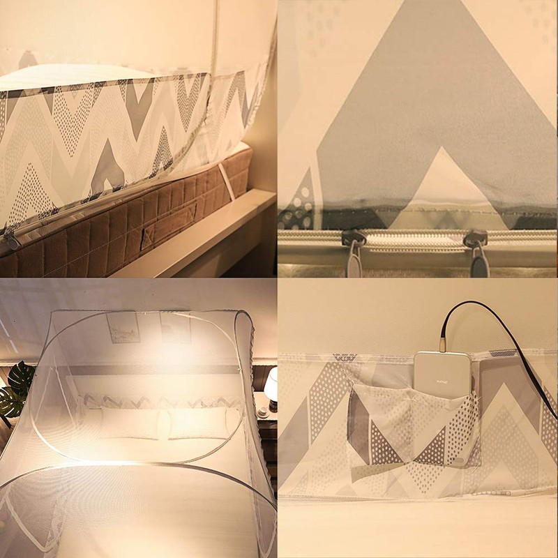 QCM Pop-Up Mosquito Net Tent Canopy for Beds, Self-Standing Tent