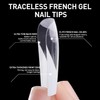 Beautilux French Clear Press On Nails Medium Oval Nail Tips
