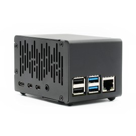 KKSB Rock 4 C+ Case - Sandblasted Aluminum – Space for Addons – Supports SMA Antenna Connector