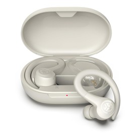 JLab Go Sport+ - Auriculares inalámbricos de entrenamiento con llamadas claras C3, diseño deportivo seguro de gancho para los oídos, tiempo de reproducción Bluetooth de más de 35 horas y 3 ajustes de