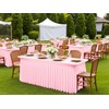 6 Packs Pink Spandex Table Clothes for 8 Ft Tables
