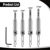 Hinge Drill Bit Self Centring, 4 Pcs Self Centering Drill