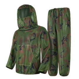 LOOGU Mosquito Suits, Net Bug Pants & Jacket Hood Sets - Ultra-fine Mesh - With Fishing, Hiking, Camping and Gardening