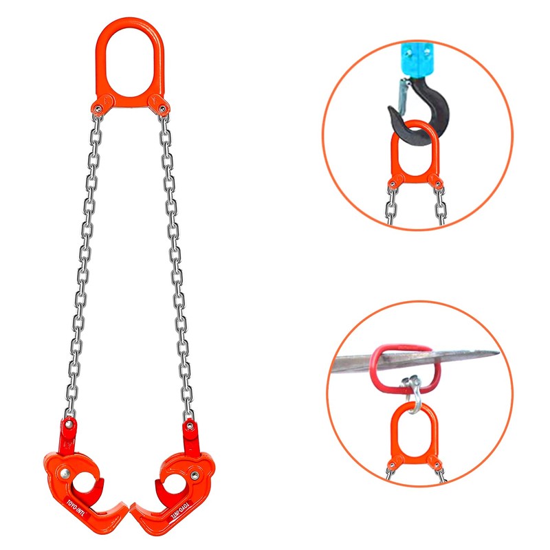 YATOINTO Chain Drum Lifter 2200 lbs Capacity Galvanized G80 Chain
