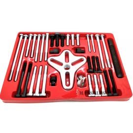 VTOOLS 46pc Harmonic Balancer Gear Puller Steering Wheel Pulley Steel Yoke Washer Crank