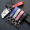Mandark Car Keychain, Carbon Fiber Automotive Key Chain with Anti-Lost