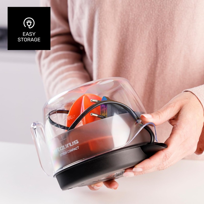 Taurus Citrus Compact Electric Orange Squeezer, Double Rotation, Extra Large