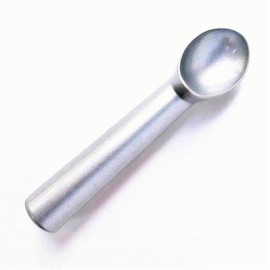 Fruit Gusher Ice Cream Scoop Black Stainless Steel Non-Stick Mashed Potato Scoop with Cooling Handle Ice Cream Spoon Ergonomic Design Ice Cream Disher Ice Cream Ball (Silver)