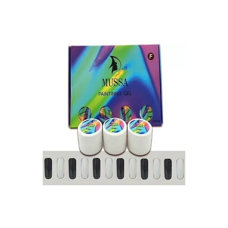 Mussa Gel Painting Uñas Gama De 12 Piezas Mussa