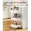 Pipishell 3-Tier Rolling Cart with Wheels - Rolling Storage Cart
