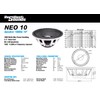Resilient Sounds NEO 10 500w rms 4ohm 10" Speaker