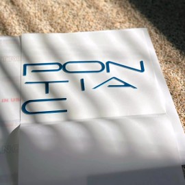 Advanced Trims Pontiac FireBird/Trans Am 1993-2002 Rear Bumper ABS Letters Inserts Blue