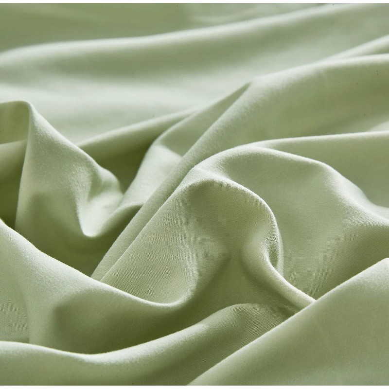 KAREVER Sage Green Comforter Set Full Solid Green Bedding Set