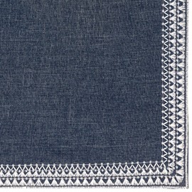 Superion Woven Table Runner 14x90 Blue - 100% Polyester Boho Centerpiece for Kitchen Dining Holiday Party Everyday Décor, Spring, Decor- Farmhouse Rustic Modern Home Decorations