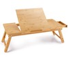 Laptop Desk Nnewvante Bamboo Laptop Table Adjustable Lap Tray Bed