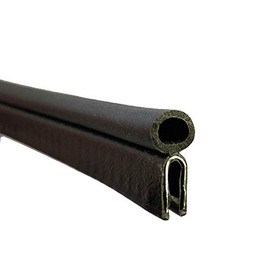 Trim Seal with Top Bulb – PVC Plastic Trim with EPDM Rubber Bulb Seal – Fits 1/16” Edge, 3/8” Bulb Seal Diameter (50 Feet)