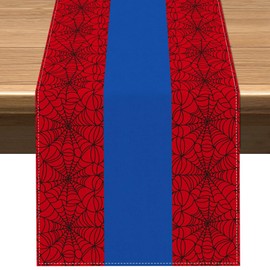 Vohado Red Spider Web Table Runner Super Hero Boys Baby Shower Birthday Party Decoration Dining Room Home Kitchen Island Decor