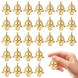 XLIUAX 100Pcs Small Bells for Crafts, Bells for Crafts Mini Gold Bell Vintage Bell Wind Chimes Ornaments for Garden Retro Iron Doorbell for Home Making Favor Wreath Bracelet Wedding Decor