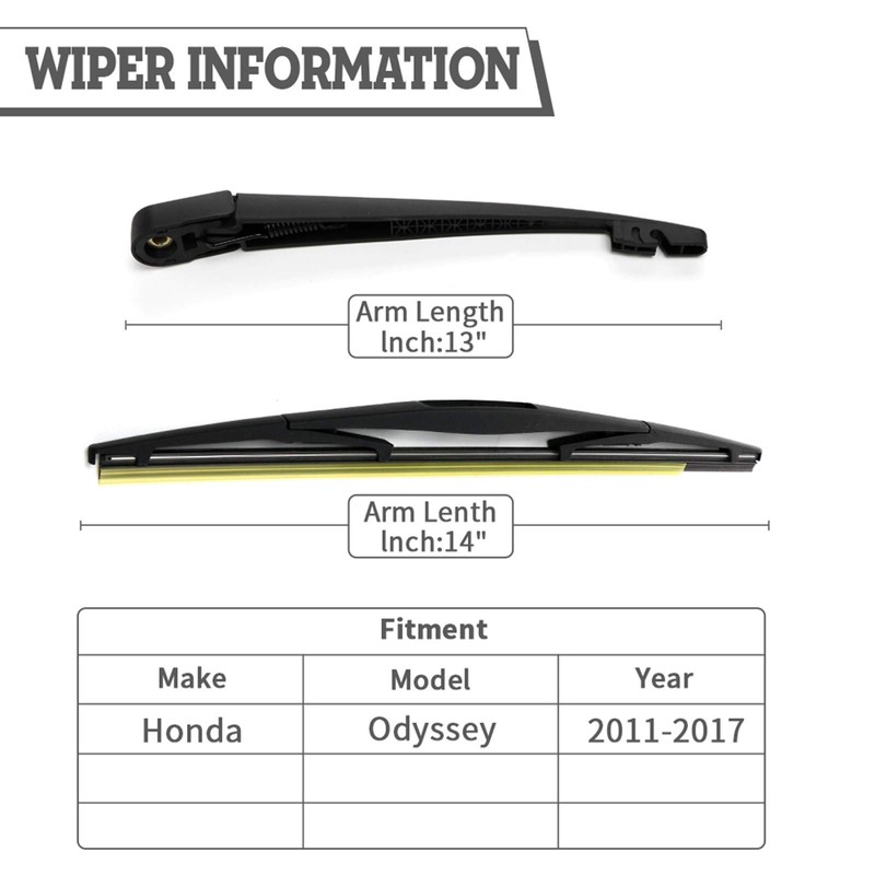 HODEE Rear Wiper Arm Blade Nut Set Replacement for Honda
