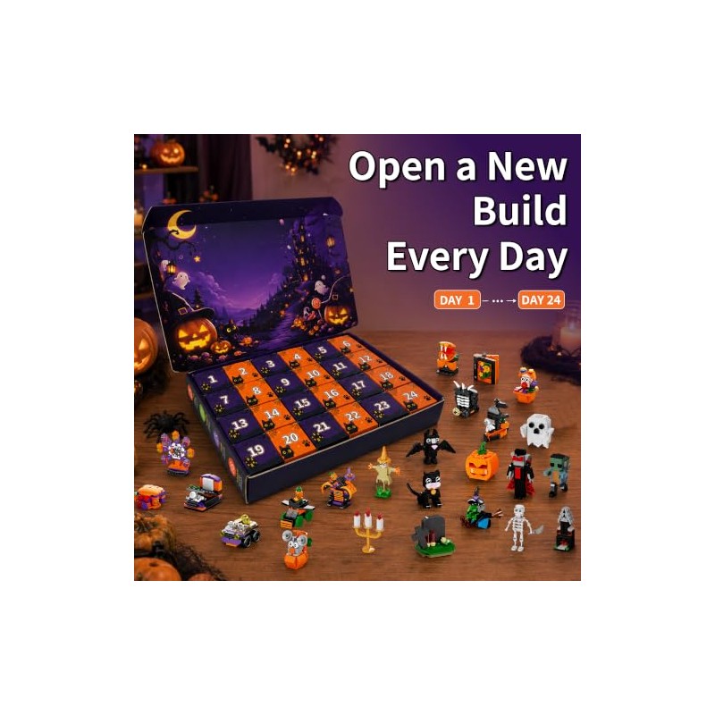 Calendario de Adviento Halloween 2026 set de bloques de 24