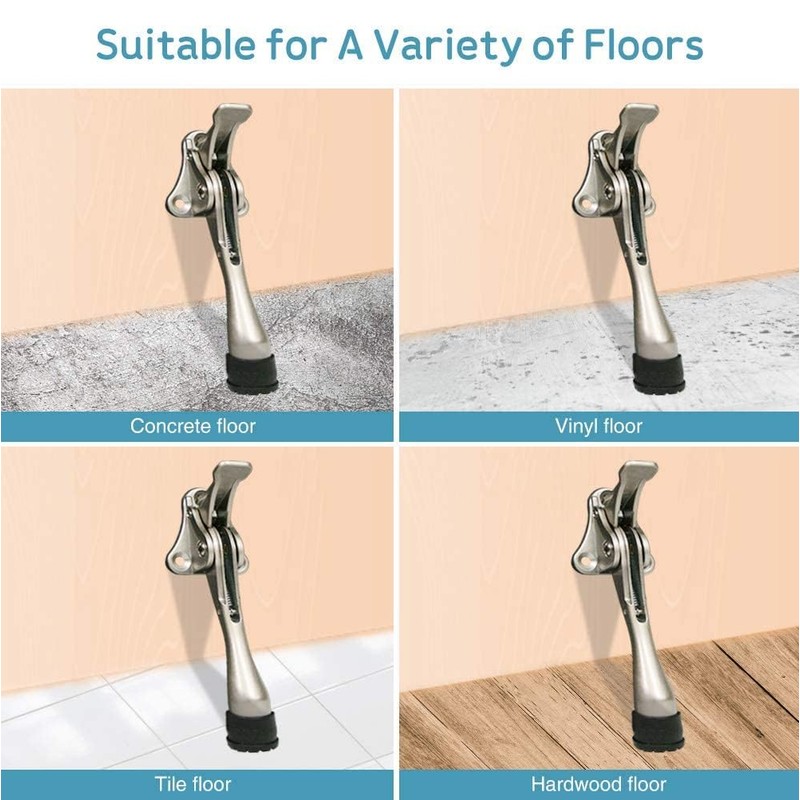 CG PLUS Door Stopper, One-Touch semi-Automatic Metal Door Stopper, with