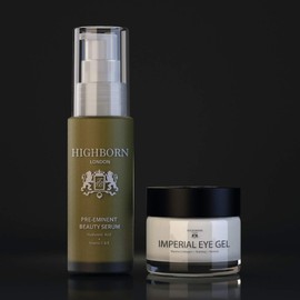 HighBorn London Revive and Defy Starter Kit - Pre-Eminent Beauty Serum & Imperial Eye Gel for Dark Circles, Puffy Eyes & Wrinkles w/Plant Collagen