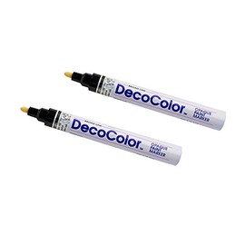 JAM PAPER Broad Line Opaque Paint Markers - Black - 2/Pack