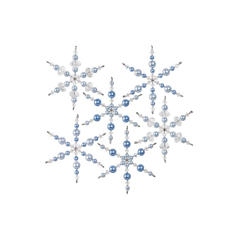 Solid Oak NC004 Kit Beaded Ornament Snowflakes Crystal/Black