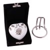 White Heart Shaped Small Cremation Ashes Urn with Box and