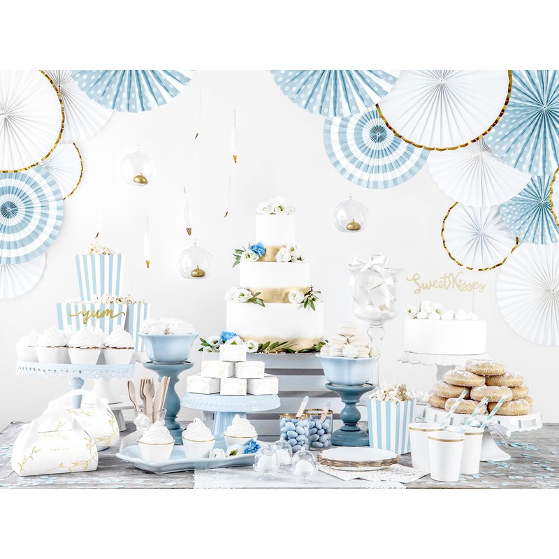 PartyDeco Mini Kuchenständer mit Glocke 5x7cm 3er Set -Etagere aus