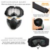 povtii Motorcycle Goggles, Windproof Dirt Bike Helmet Riding Goggles with