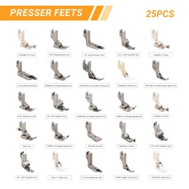 Sewing Presser Foot Set 25Pcs, Sewing Machine Presser Feet Kit Accessories for JUKI DDL-5550 8500 8700 9000 Industrial Sewing Machine Professional Domestic Sewing Machine