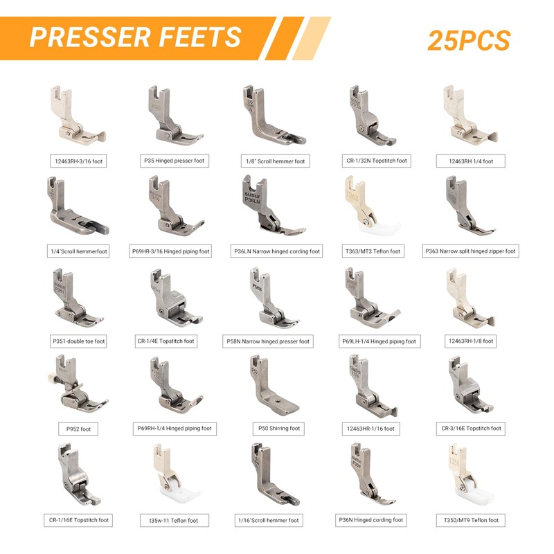 Sewing Presser Foot Set 25Pcs, Sewing Machine Presser Feet Kit