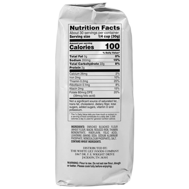 White Lily Self-Rising Bleached Enriched Pre-Sifted Flour, 32 Ounce