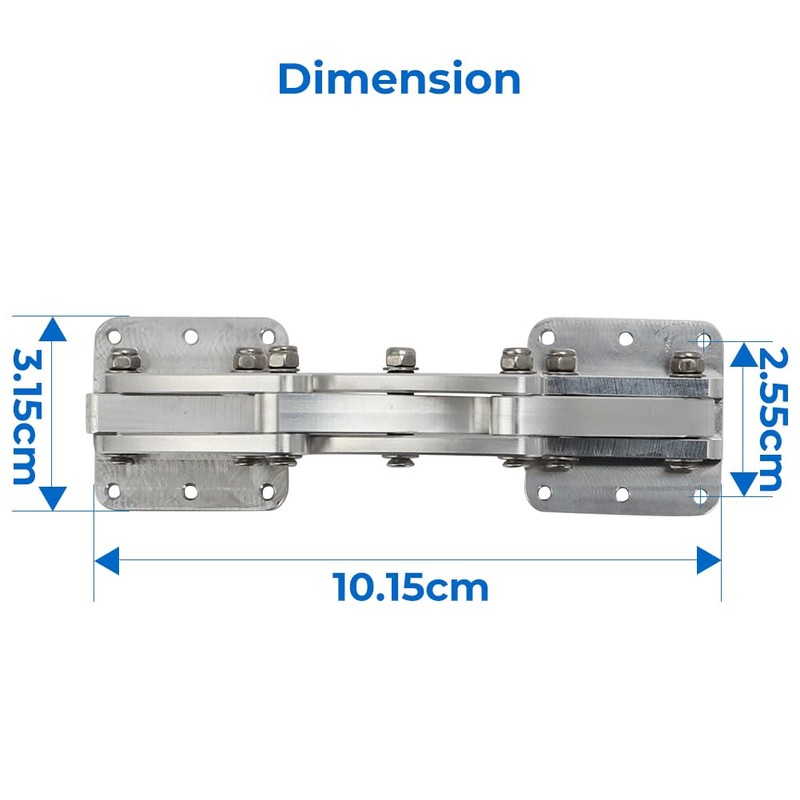 WIKIBB Hidden Door Hinges Aluminum Hidden Scissor Hinge Adjustable Mounting