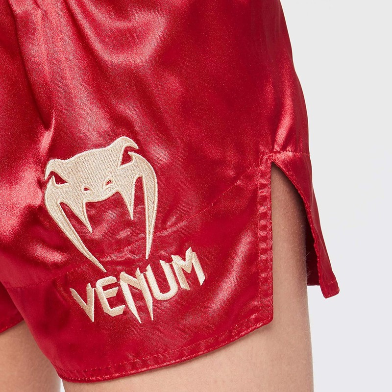 Venum, Classic Muay Thai Shorts, Men's, XXL, Bordeaux/Gold