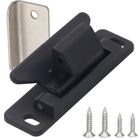 RV Cabinet Door Snap Lock Nylon PA6 for Caravan, Modified Car, Yacht, Home Furnishing External Cabinet Door, Easy Installation (1, Black)