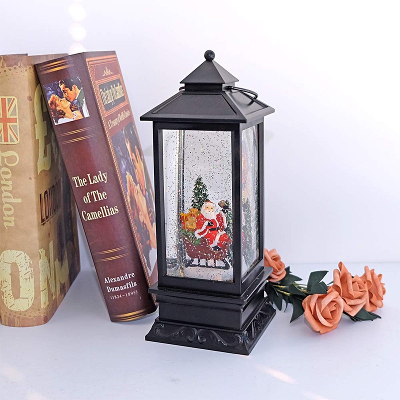 DRomance Nativity Music Snow Globe Lantern with Timer Battery Operated