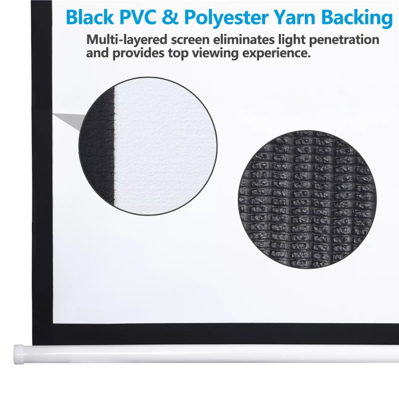 Segawe 100 Inch 16:9 Manual Pull Down Projector Projection Screen