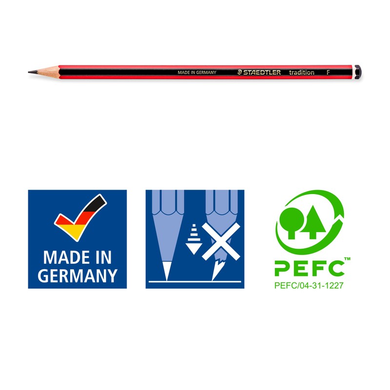 STAEDTLER 110-F Tradition Graphite Pencil for Drawing & Sketching -