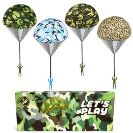 Juguetes de Paracaídas para Niños, Juguetes al Aire Libre del Ejército para Hombres, Juguetes para Interior y Exterior para Niños de 3, 4, 5, 6, 7, 8, 9, 10, 11, 12 Años, Ideas de Relleno de