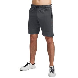 THE PEOPLE REP. Herren Moderne Sweatshorts/Kurze Jogginghose/praktische Kurze Hose mit Reißverschluß an den Taschen, Dunkelgrau, Gr. XL