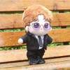 niannyyhouse 20cm Plush Doll Clothes Pink Suit Coat Tie White