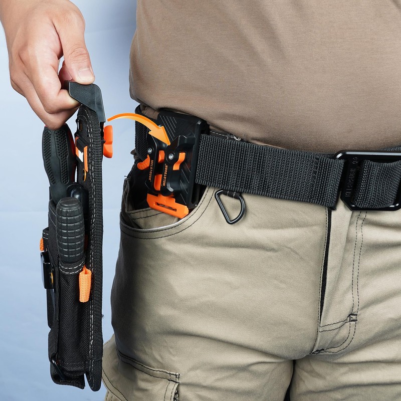 MELOTOUGH Small Tool Pouch with Quick Release Belt Clip,Clip On