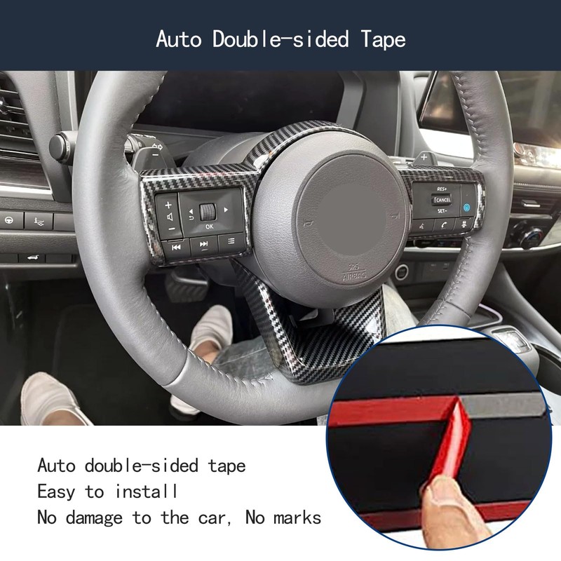 TERDARAY Interior Button Panel Cover Trims Compatible With Nissan Rogue