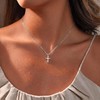Goldegg 925 Sterling Silver Cross Necklace for Women 1mm Box