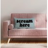 Mancheng-zi Funny Scream Decor, Scream 12x20 Pillow Cover, Fun Pillows,Fun