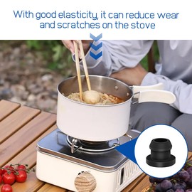 ZORTVUL Pack of 24 Pot Carrier Rubbers Caravan Hob Accessories Rubber Stoppers Gas Stove Motorhome Compatible Rubber Stoppers Protective Rubber Guides for Motorhome Cookers Compatible with 5 mm Rod SC
